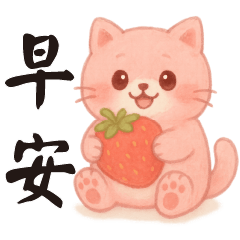 可愛粉粉貓 *日常實用貼圖