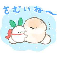 ぽぽちのほっこり冬スタンプ