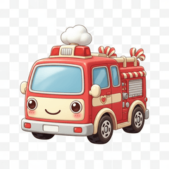 working vehicles with cute