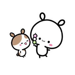 Bunny Stamp with Child rabbit