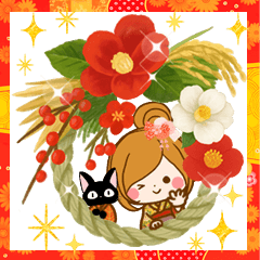 ずっと使える冬とお正月スタンプ