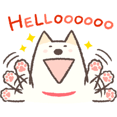 Shiba-White & Black Family Stickers [EN]