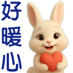 可愛白兔**日常實用貼圖