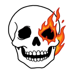 Surreal Skull Stickers