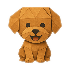 Warm Paper Craft Toy Poodle Stickers