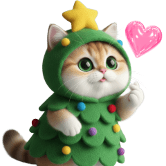 怎麼有這麼可愛會喵喵叫的聖誕樹啊！
