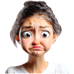 Yeon Hwa a girl making a funny face