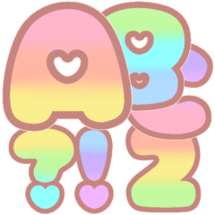 Marshmallow gradation alphabet