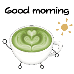 抹茶ちゃんシンプルver  抹茶ラテ 英語