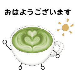 抹茶ちゃん 抹茶ラテ コーヒー シンプル２