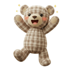 cute checkered bear