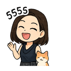 Cute office woman with cat