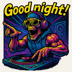 肌肉DJ骷髏君貼圖