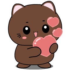 Brown Cat : Pop-up stickers