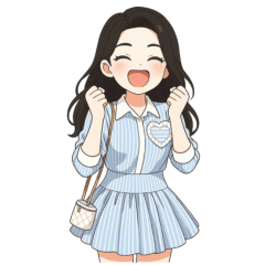 BIG Sweet Office Girl Daily Expressions