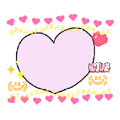 ときめき!ハートのデコフレーム