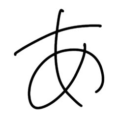 nn handwritten sticker