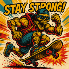 狂暴滑板骷髏貼圖