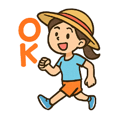 ウォーキング女子の日常会話スタンプ