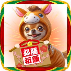 New Year's Chihuahua Horse Hoodie