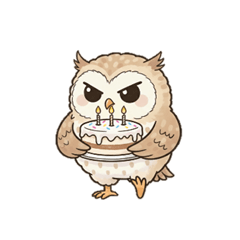 梟のロウ3【ロウとウルの夫婦スタンプ】