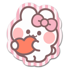 Ushagi!!sticker2 pink