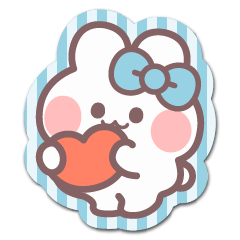 Ushagi!!sticker2 light blue