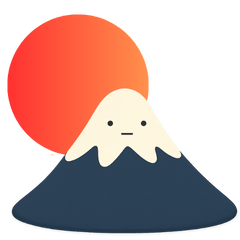 Cute Fuji-san Modern Stickers