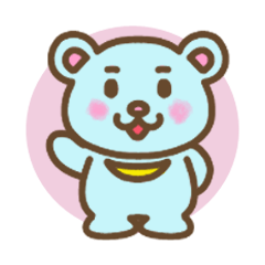 Pastel-colored Moon bear