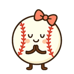 Cute baseball Sticker