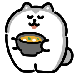 阿拉斯加雪橇犬食物動漫貼紙