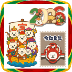 New Year & Xmas Shiba Pack-PVC Emoji Dog