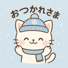 Cozy Winter Kitty Stickers