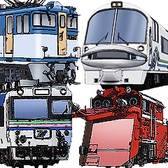 Japanese railway car horizontal Sticker2