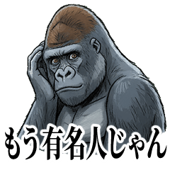 Gorilla jealous of his friend's buzz