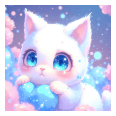 Fantasy World White Cat