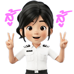 เจ้าหน้าที่สาวท่าเรือ แบบ Pop-up