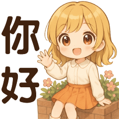 可愛女孩❤️實用問候貼圖