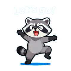 The raccoon in motion