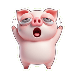 びっくり目ピンクぶた超実用セリフ