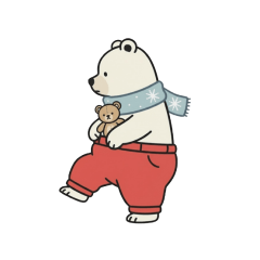 無表情クマのぬいぐるみラブ