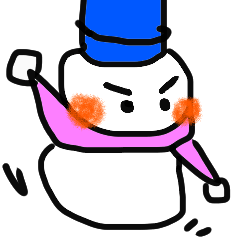 Snowman's daily conversation sticker