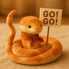 Daily Cute Plush Dragon Snake Stickers