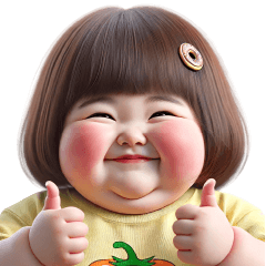 Chubby Girl Funny face168(NoText)