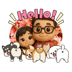 小胖達和小靜怡的可愛貼圖