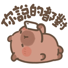 豚豚布丁♡超敷衍語錄(Q水豚傲嬌篇)