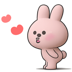<粉紅布丁兔>啾咪～♡♡♡