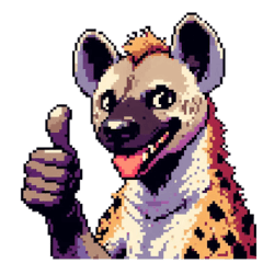 Quirky Hyena Stickers