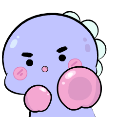 Chubby Grumpy Dino 4 : Effect stickers