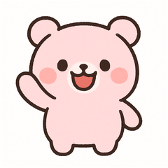 Kawaii Pink Bear Stickers